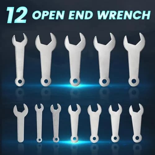 Biqing Flat Wrenches Set Thin,2mm Slim Wrench Metric 6-23mm | Ultra Slim for Tight Spaces thumbnail 2