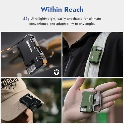 WUBEN G5 Rechargeable EDC Flashlight, Mini Flat Bright Small Flashlight 400 Lumens (52.3g) | Dual Light Source LED Torch thumbnail 9