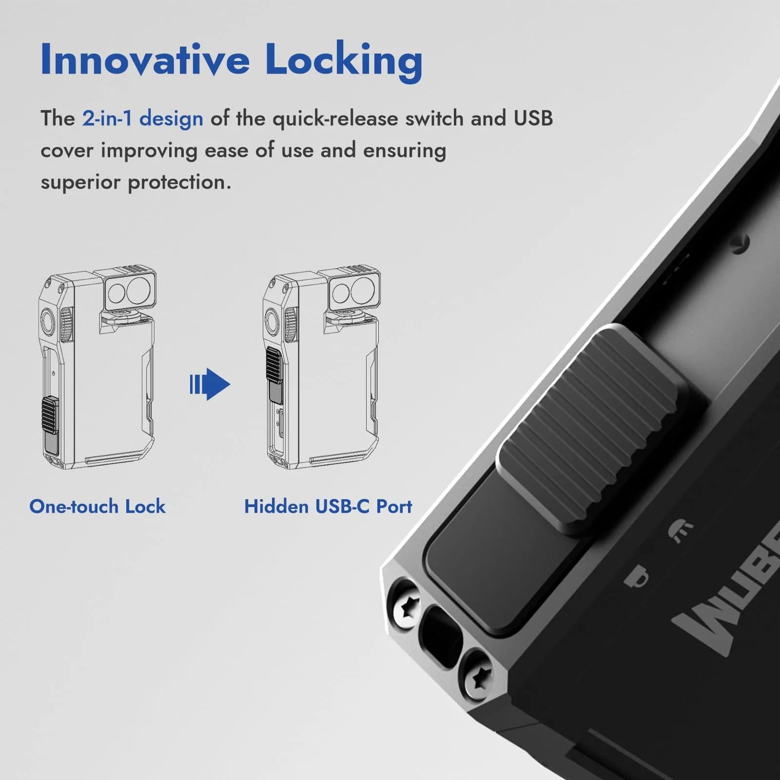 WUBEN G5 Rechargeable EDC Flashlight, Mini Flat Bright Pocket Flashlight with RGB, 400 Lumens | 15.6 cm (6.14 in) Length - view 7