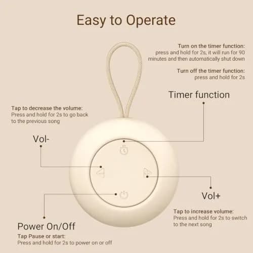 jaroco Portable Baby Sound Machine Putty | 120 mAh (0.118 kg) USB-C Rechargeable thumbnail 7
