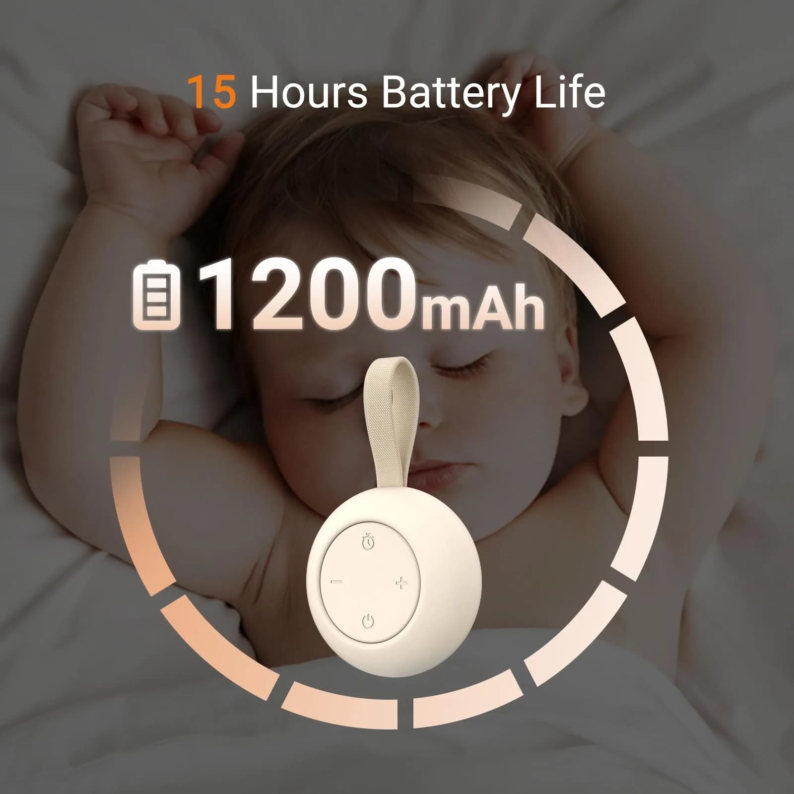 jaroco Portable Baby Sound Machine with 12 Soothing Sounds & 15-Hour Battery Life | Sleep Soother for Travel - view 3