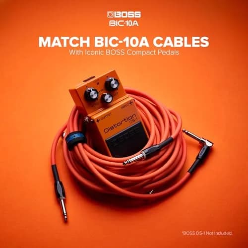 BOSS BIC-10A Series Instrument Cable 10ft/3m | Vibrant, Durable, Quiet Operation thumbnail 2