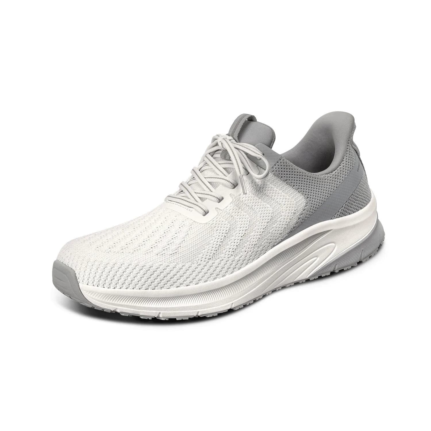 Orthofeet Men's Orthopedic Tilos Water-Repellent Walking Sneaker, Size 9.5 | Full Support & Comfort — White