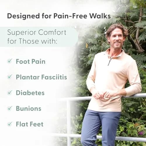 Orthofeet Men's Orthopedic Tilos Water-Repellent Walking Sneaker, Size 9.5 | Full Support & Comfort thumbnail 4