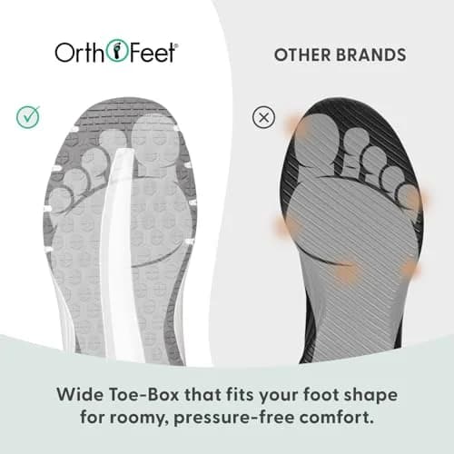 Orthofeet Men's Orthopedic Tilos Water-Repellent Walking Sneaker, Size 9.5 | Full Support & Comfort thumbnail 6