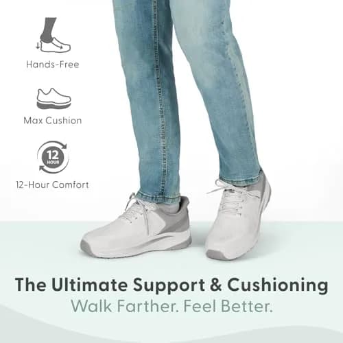 Orthofeet Men's Orthopedic Tilos Water-Repellent Walking Sneaker, Size 9.5 | Full Support & Comfort thumbnail 2