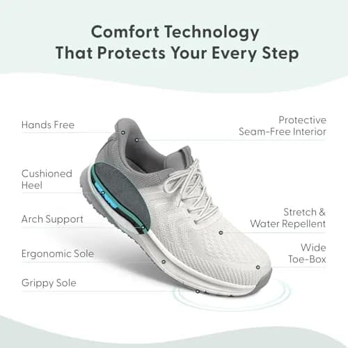 Orthofeet Men's Orthopedic Tilos Water-Repellent Walking Sneaker, Size 9.5 | Full Support & Comfort thumbnail 3