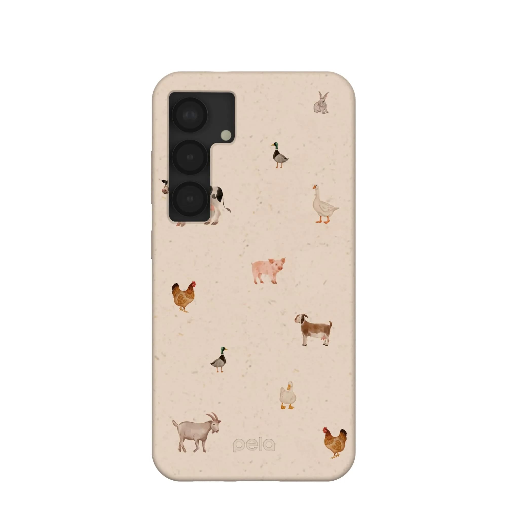 Pela Phone Case for Samsung Galaxy S25 Seashell Pasture Party | Eco-Friendly, Supports Wireless Charging — Seashell Pasture Party
