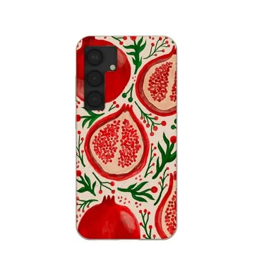 Pela Phone Case for Samsung Galaxy S25 Seashell Pomegranate Cheer | Eco-Friendly, Supports Wireless Charging thumbnail 1