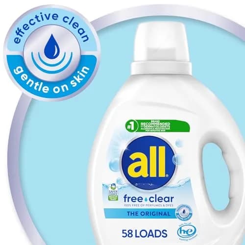 all Liquid Laundry Detergent for Sensitive Skin, 2159 ml (73 Fl Oz) | Dermatologist Recommended for Hypoallergenic Cleaning thumbnail 7