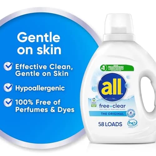 all Liquid Laundry Detergent for Sensitive Skin, 2159 ml (73 Fl Oz) | Dermatologist Recommended for Hypoallergenic Cleaning thumbnail 2
