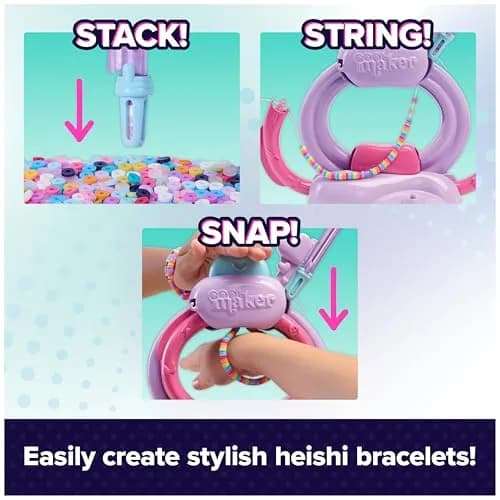 Cool Maker Stack'd Heishi Studio Bracelet Making Kit | Ages 7+ | 1220 Beads & 15 Bracelets thumbnail 2