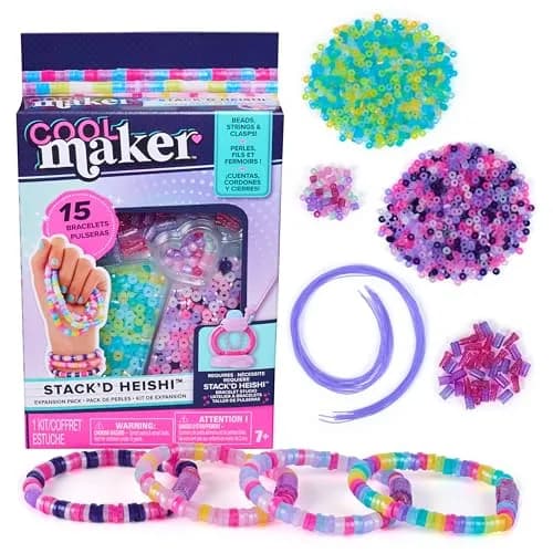 Cool Maker Stack’d Heishi Expansion Pack Bracelet Bead Kit 1340 Beads | Ages 7+ for DIY Crafters thumbnail 1
