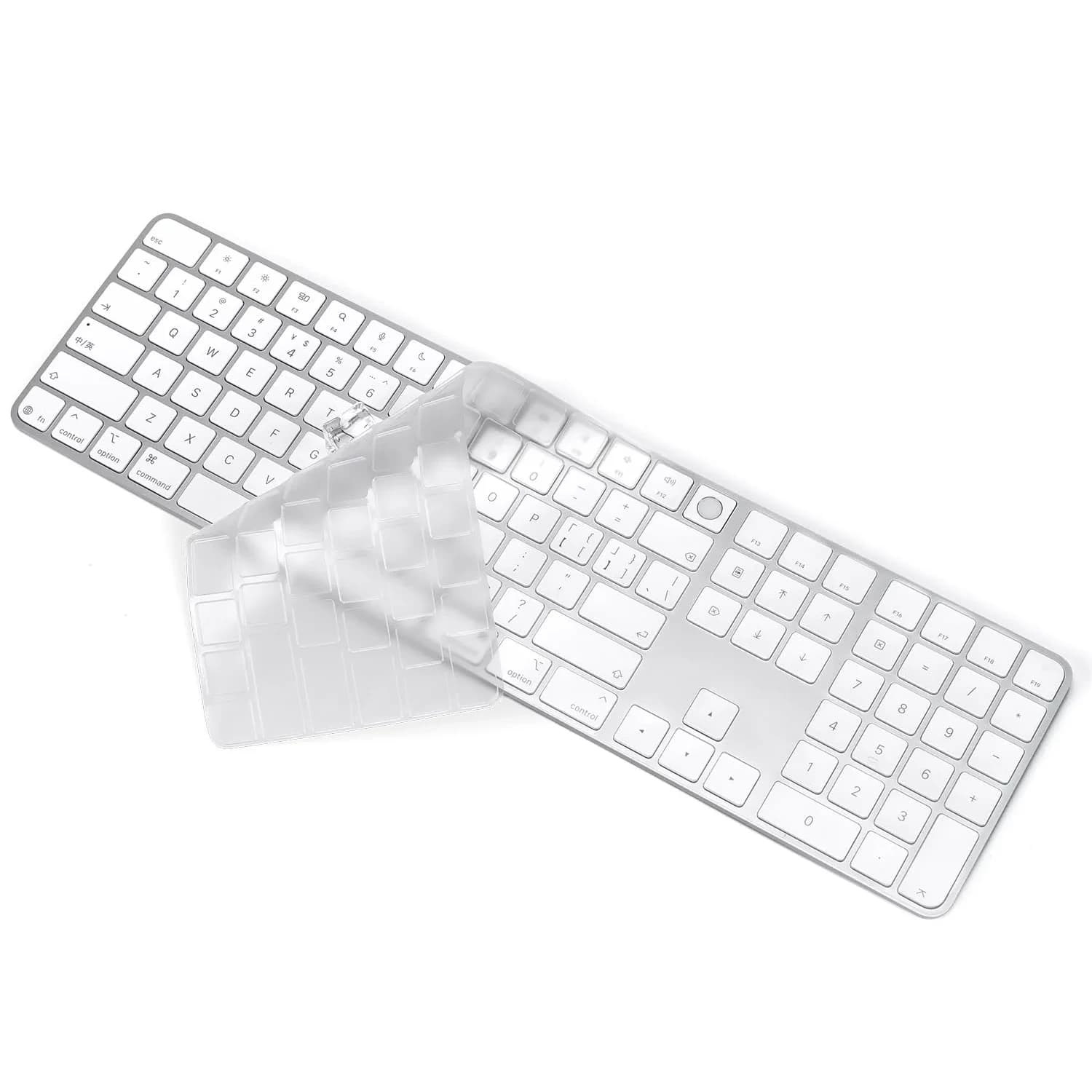 CASEDAO Ultra-Thin TPU Keyboard Cover Skin for 2024 Magic Keyboard with Numeric Keypad A3119 MXK73LL/A - Transparent — Magic Keyboard with Numeric Keypad