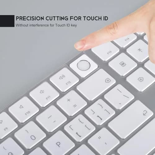 CASEDAO Ultra-Thin TPU Keyboard Cover Skin for 2024 Magic Keyboard with Numeric Keypad A3119 MXK73LL/A - Transparent thumbnail 3