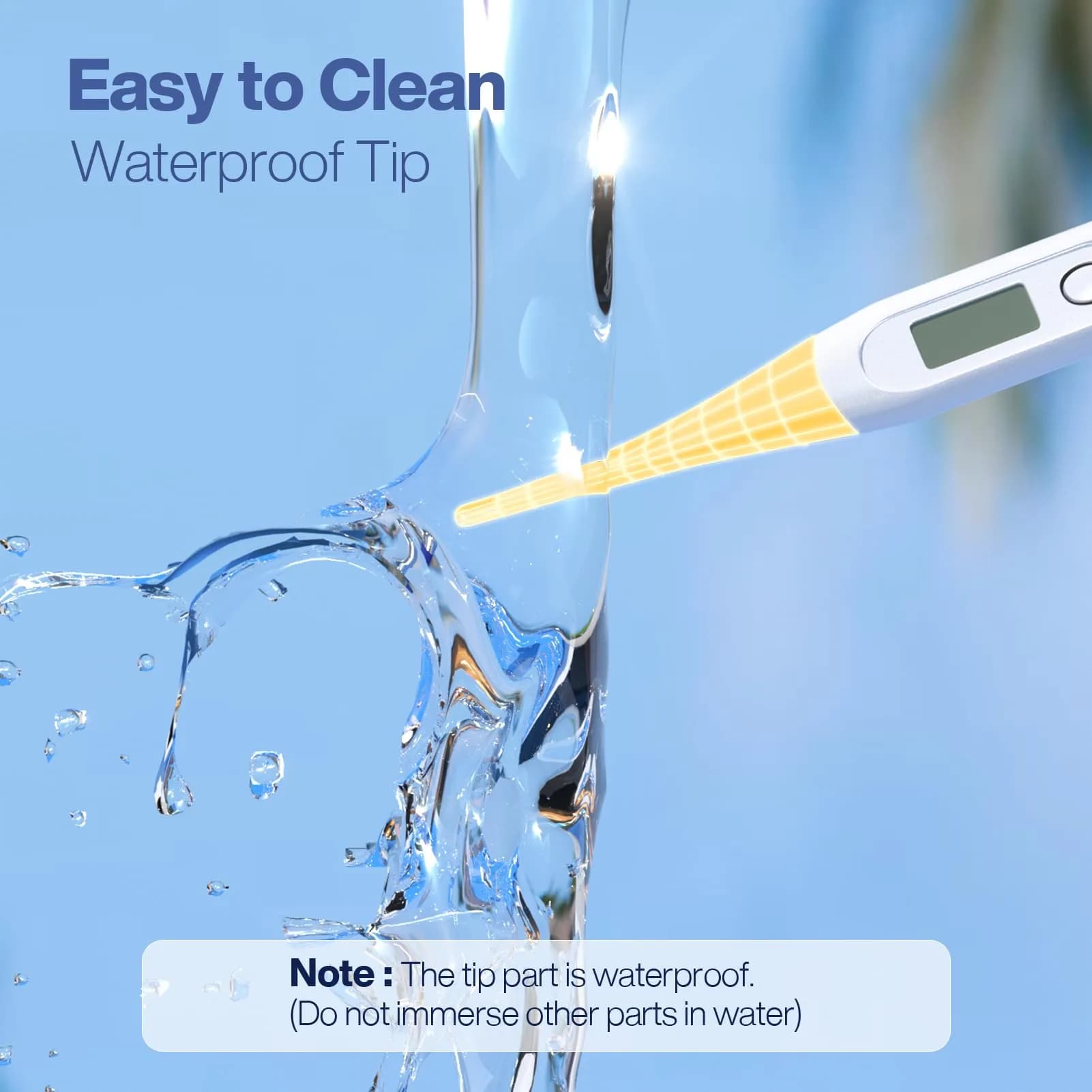 Boncare Digital Thermometer for Adults, Kids & Babies, Yellow | 10-Second Reading, Waterproof Tip - view 5