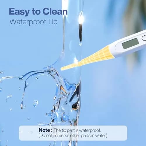 Boncare Digital Thermometer for Adults, Kids & Babies, Yellow | 10-Second Reading, Waterproof Tip thumbnail 5