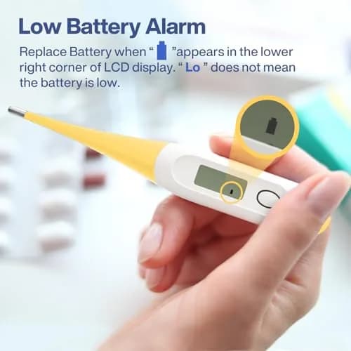 Boncare Digital Thermometer for Adults, Kids & Babies, Yellow | 10-Second Reading, Waterproof Tip thumbnail 7