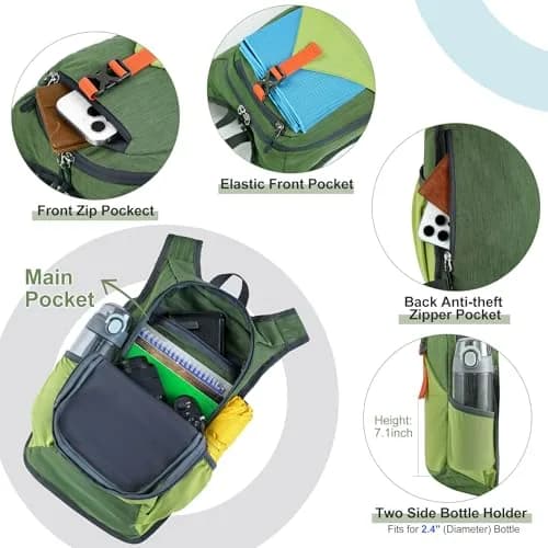 FIORETTO 15L Hiking Backpack 45cm (17.7") | Lightweight Foldable Daypack for Travel Camping Outdoor thumbnail 4