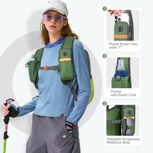 FIORETTO 15L Hiking Backpack 45cm (17.7") | Lightweight Foldable Daypack for Travel Camping Outdoor thumbnail 2