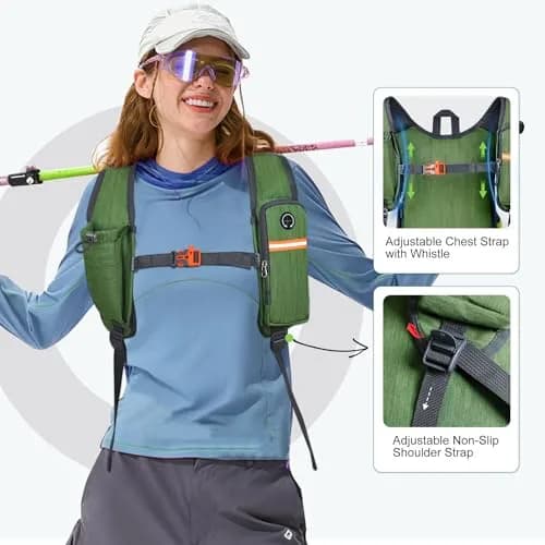 FIORETTO 15L Hiking Backpack 45cm (17.7") | Lightweight Foldable Daypack for Travel Camping Outdoor thumbnail 3