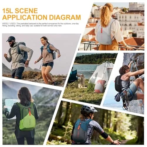 FIORETTO 15L Hiking Backpack | Lightweight Foldable Daypack for Travel & Outdoors thumbnail 8