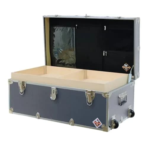 Rhino Trunk & Case Small Essential Storage Box 30"L x 17"W x 13"H | Heavy-Duty Camp & Dorm Trunk thumbnail 1