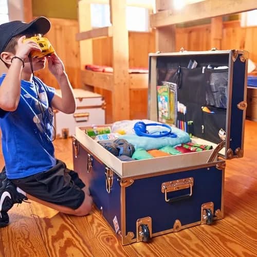 Rhino Trunk & Case Small Essential Storage Box 30"L x 17"W x 13"H | Heavy-Duty Camp & Dorm Trunk thumbnail 8