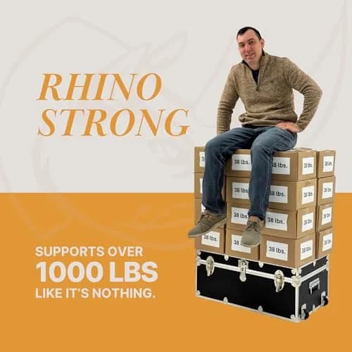 Rhino Trunk & Case Small Essential Storage Box 30"L x 17"W x 13"H | Heavy-Duty Camp & Dorm Trunk thumbnail 9