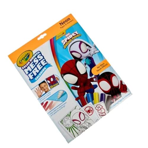 Crayola Color Wonder Spidey and His Amazing Friends Neon Coloring Kit, 15 Pieces | Mess-Free Art Supplies for Toddlers thumbnail 4