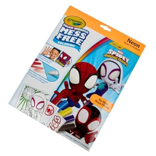 Crayola Color Wonder Spidey and His Amazing Friends Neon Coloring Kit, 15 Pieces | Mess-Free Art Supplies for Toddlers thumbnail 5