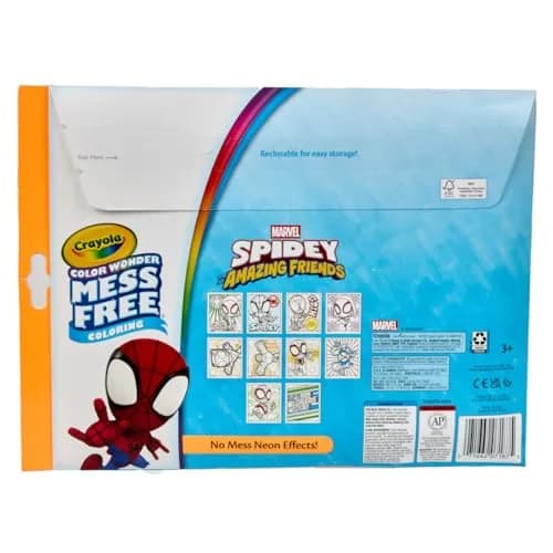Crayola Color Wonder Spidey and His Amazing Friends Neon Coloring Kit, 15 Pieces | Mess-Free Art Supplies for Toddlers thumbnail 7