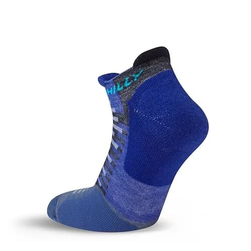 Hilly Unisex Active Socklet - Min Running Socks, Cobalt/Black, X-Large | Eco-Friendly Moisture Wicking Athletic Socks thumbnail 5