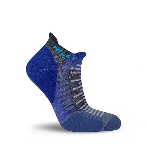 Hilly Unisex Active Socklet - Min Running Socks, Cobalt/Black, X-Large | Eco-Friendly Moisture Wicking Athletic Socks thumbnail 3