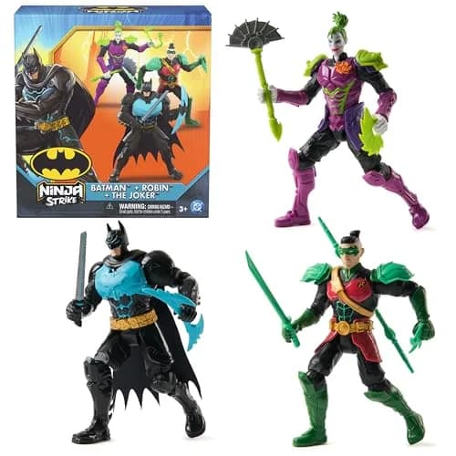DC Comics Batman Ninja Strike 6" 3-Pack Battle Set Action Figures with Pop-Out Ninja Accessories for Kids Ages 3 & Up thumbnail 1
