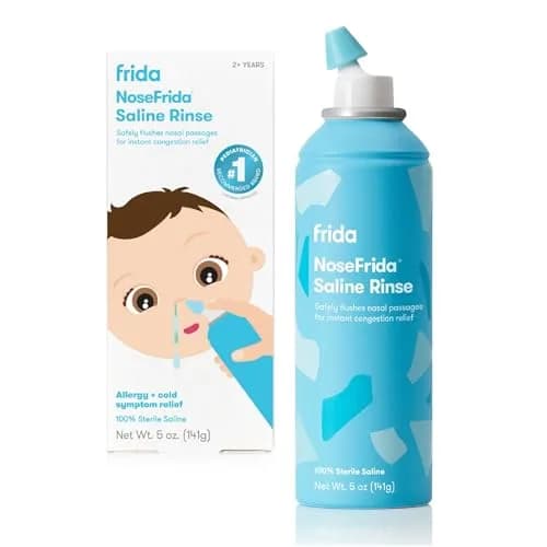 Frida Baby Saline Rinse for Toddler & Kids, Ages 2+, 148ml (5 Fl Oz) | Instant Congestion & Allergy Relief thumbnail 1