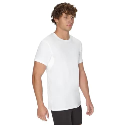 Hanes Sweat Block Undershirt Crew Neck 3-Pack | Underarm Sweat Blocking Tee for Men thumbnail 4