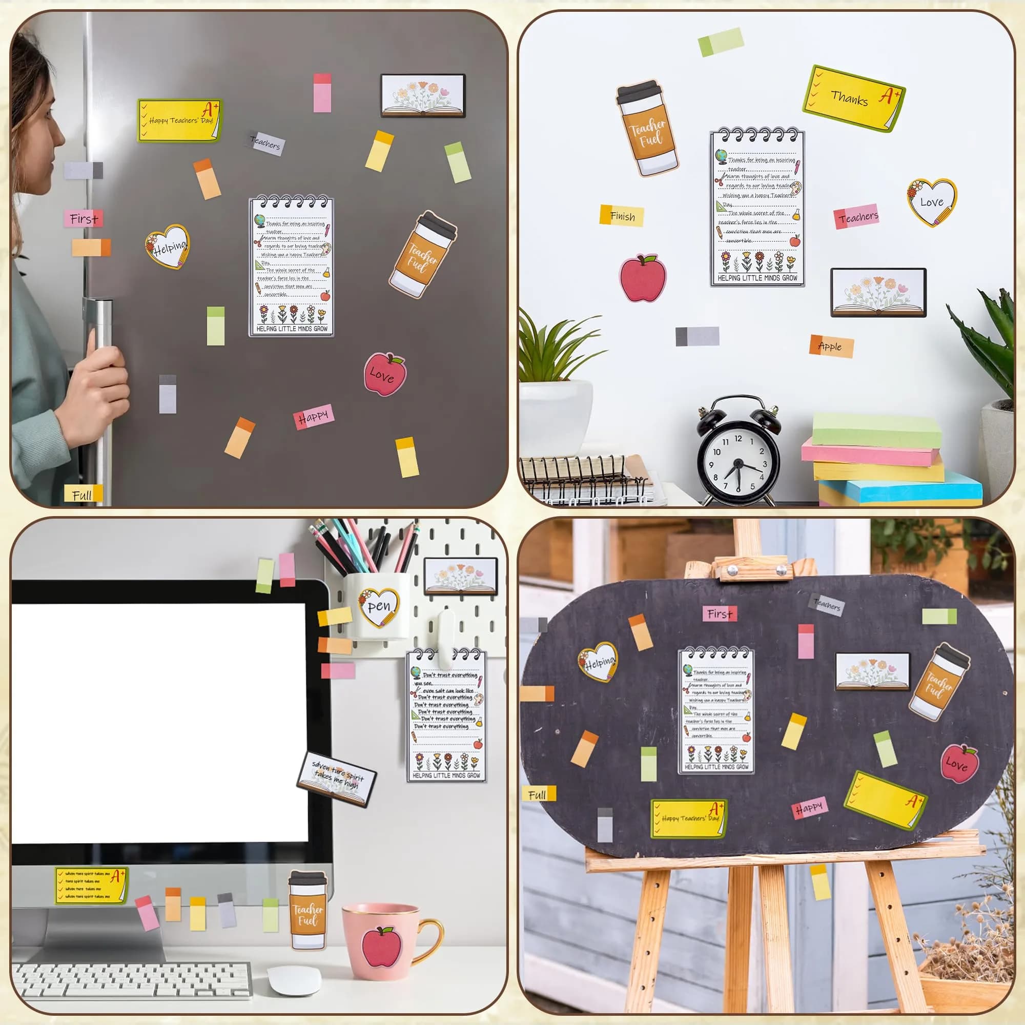 Xqumoi Retro Wildflowers Teacher Sticky Notes Set | 550 Sheets - view 6