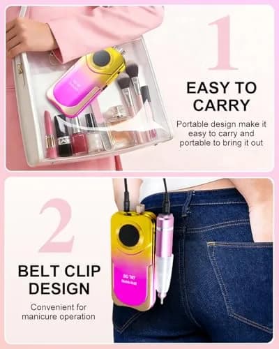 MOSKANY Professional Nail Drill Kit 35000RPM Cordless Rechargeable | 35000 RPM thumbnail 4