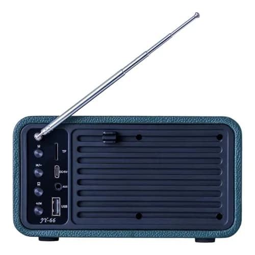 BentMax Vintage Radio FM Bluetooth Speaker Leather Green | Retro Design with 10H Playback thumbnail 5