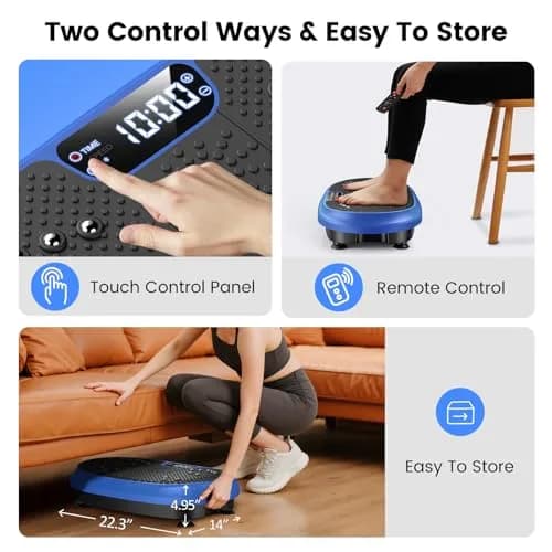 HVX Vibration Plate Exercise Machine 450 lbs Capacity | Full Body Shaker for Home & Gym thumbnail 6