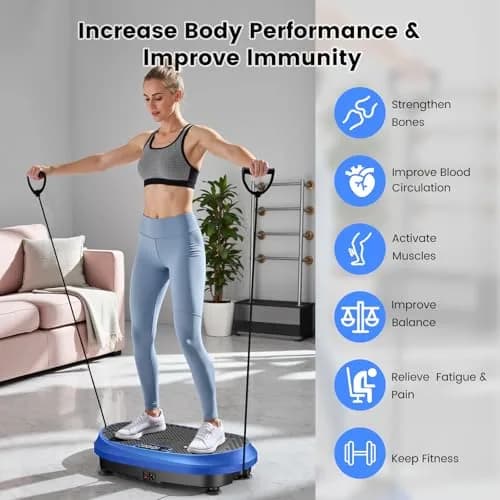 HVX Vibration Plate Exercise Machine 450 lbs Capacity | Full Body Shaker for Home & Gym thumbnail 7