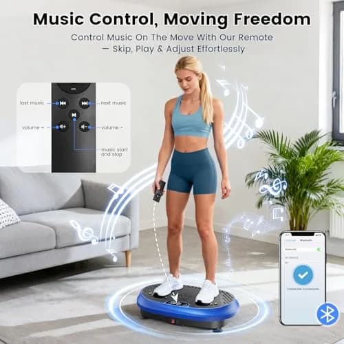 HVX Vibration Plate Exercise Machine 450 lbs Capacity | Full Body Shaker for Home & Gym thumbnail 2