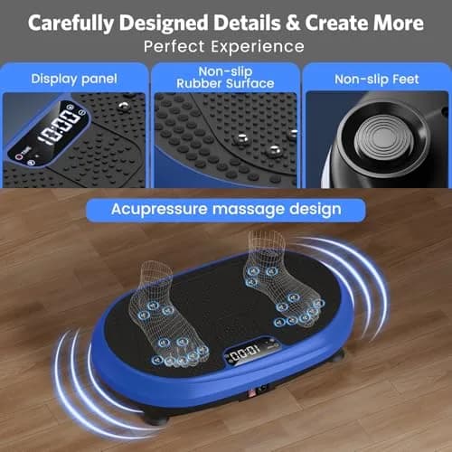 HVX Vibration Plate Exercise Machine 450 lbs Capacity | Full Body Shaker for Home & Gym thumbnail 3