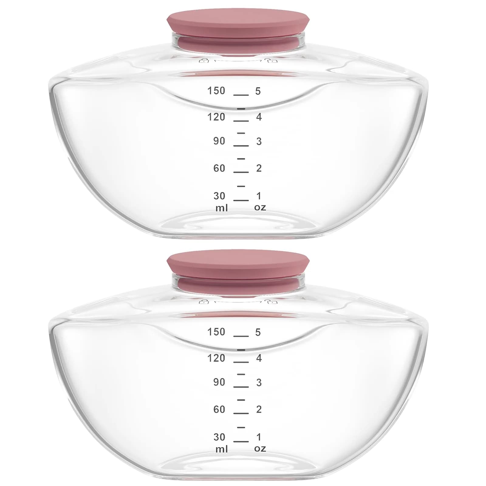 TOVVILD Breastmilk Pump Storage Bottles 2 Pack | Compatible with Momcozy M9, BPA-Free, 150ml, Portable — 2PCS Full Sets