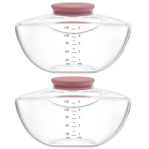 TOVVILD Breastmilk Pump Storage Bottles 2 Pack | Compatible with Momcozy M9, BPA-Free, 150ml, Portable thumbnail 1
