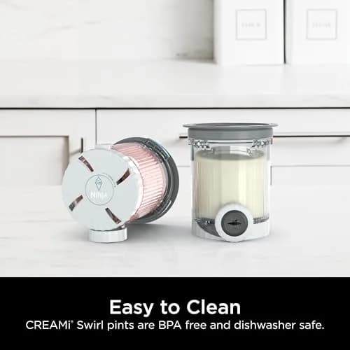 Ninja CREAMi Scoop & Swirl Pints with Lids and Nozzles - 2 Pack (16oz Each) | Compatible with NC700 Series thumbnail 3