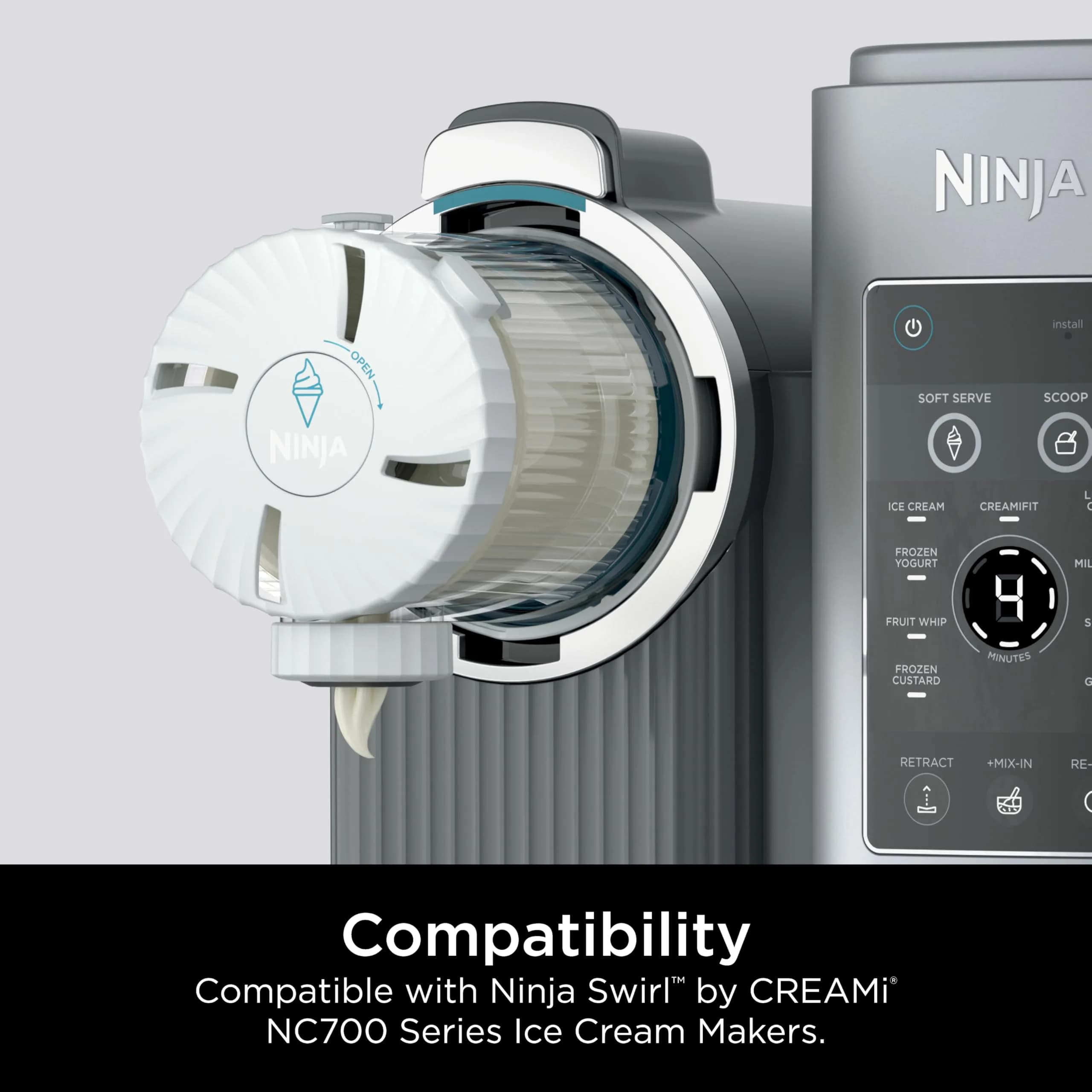 Ninja CREAMi Scoop & Swirl Pints with Lids and Nozzles - 2 Pack (16oz Each) | Compatible with NC700 Series thumbnail 4