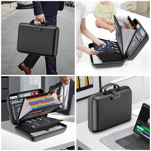 DocSafe Fireproof Document Box with Lock & Accordion File Folder, 36.8 cm (14.5") | UL94-V0/5VA Flame Retardant thumbnail 6