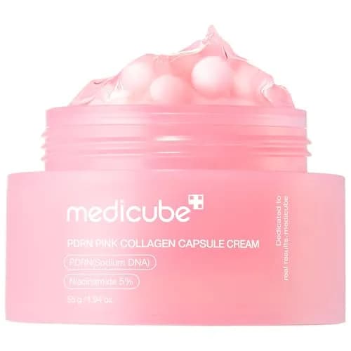 medicube Capsule Cream with Hyaluronic Acid, 120H Lasting Hydration, Barrier Care, Calming Daily Facial Moisturizer, Korean Skincare, 55g (1.94 oz) — PDRN Collagen